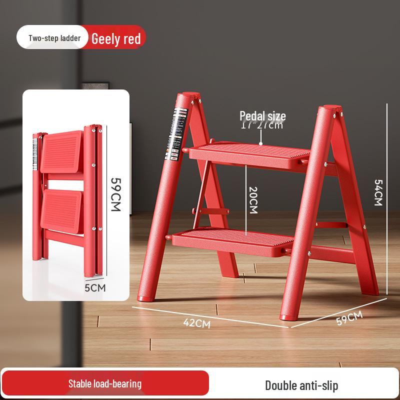 Folding A-Frame Ladder: Multifunctional, Thickened, 3-4 Step Indoor Ladder & Flower Stand