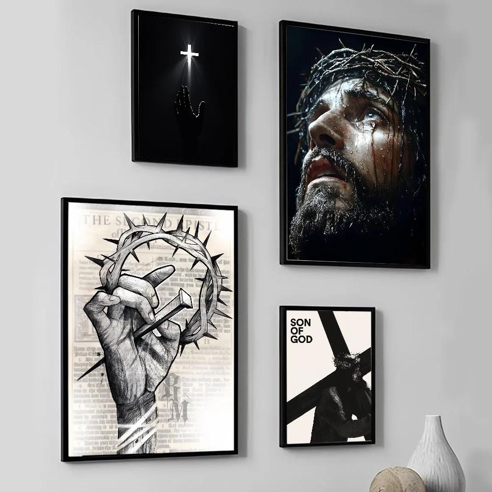 Sohn Gottes Jesus Kreuz Heiliges Licht Wandkunst, HD Leinwanddruck Poster, Geeignet für Zuhause, Wohnzimmer, Raumdekoration Gemälde