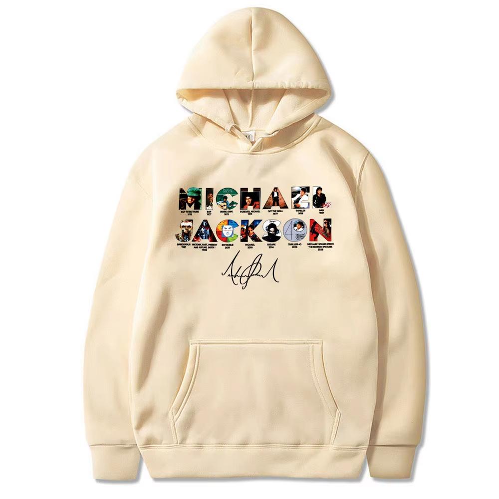 Michael Jackson Music Album Cover Hoodie Men Women Vintage Gothic Rock Pullover Hoodies Male Fashion Casual Oversized Sweatshirt