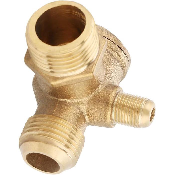 Brass Check Valve,Male Thread 90 Degree Brass Air Compressor Check Valve Spare Parts 20 * 19 * 10mm