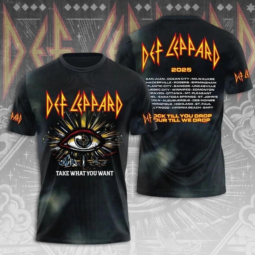 Def Leppard world tour 2026 take what you want 3D T-Shirt S