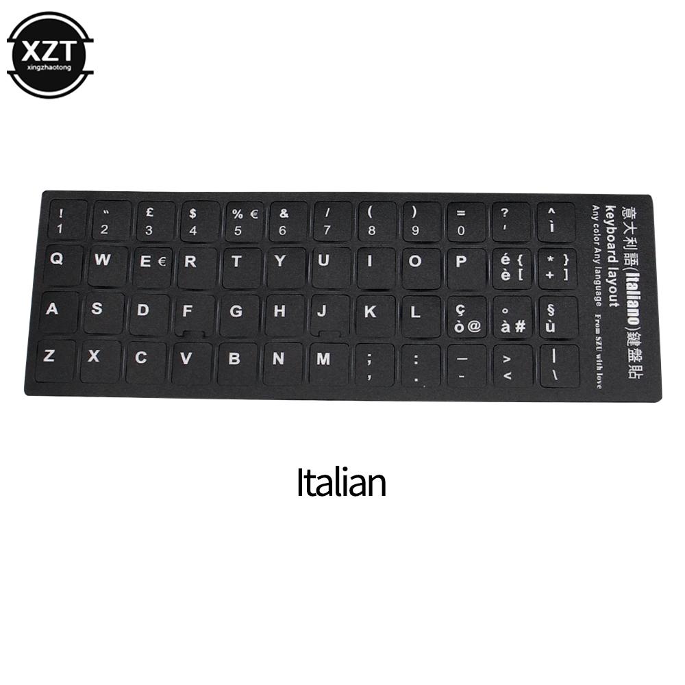 1 Stück Buchstaben Tastaturaufkleber Englisch/Italienisch/Spanisch/Japanisch/Koreanisch/Französisch Mattierte PVC-Aufkleber für Laptop Desktop-PC Computer