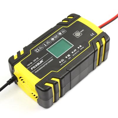 12V 8A 24V 4A Autobatterieladeger 3-stufiges automatisches Autoladeger LCD-Anzeige Intelligentes Autoladeger GEL Blei-Säure WETF