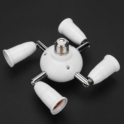 E27 2/3/4/5/7 In 1 Adjustable Socket E27 Splitter Heads Rotatable Lamp Base LED Light Bulb Lamp Holder Adapter Converter Socket