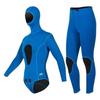 3mm Two-Piece Wetsuit with Hood for Warmth In Hunting, Snorkeling, Freediving, Surfing, and Ice Sports.