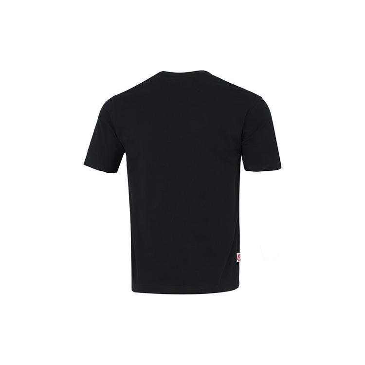 Li Ning Sports Trendy Collection T Shirts Men's Black Crew Neck Moderate Straight Fit AHSRC05-2