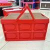 Portable Folding Picnic Basket with Wooden Top