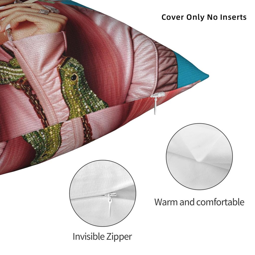Kpop Style Cool Girl Lisa Pillow Cover Novelty Pillow Case For Sofa Bedroom Home Decor Soft Cushion Cover Gift