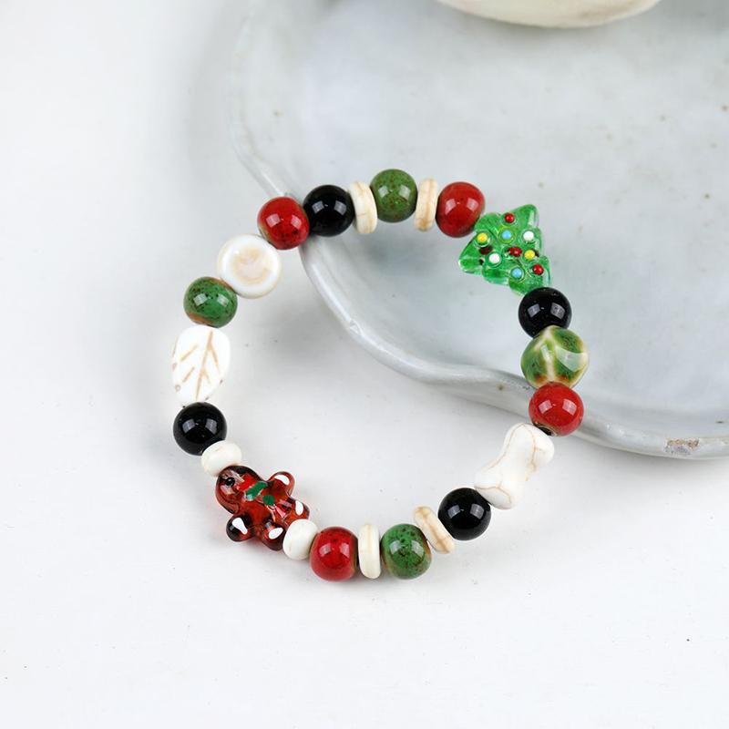 Vintage Star Ceramic Braided Rope Bracelets For Women Girls Sweet Bohemian Style Adjustable Bangles Jewelry Accessories Gifts