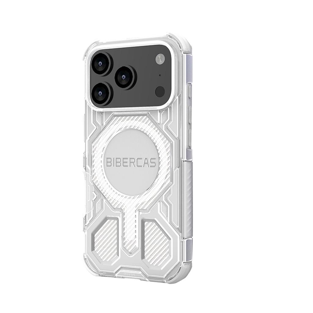 BIBERCAS New Mobile Phone Case With Magnetic Suction And Four-sided,military-grade Anti-drop Mobile Phone Protective Case With Carbon Fiber Texture