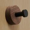 Wall Mounted Single Hook Creamy Style Towel Hook Hat Rack Solid Wood Hook  Behind The Door