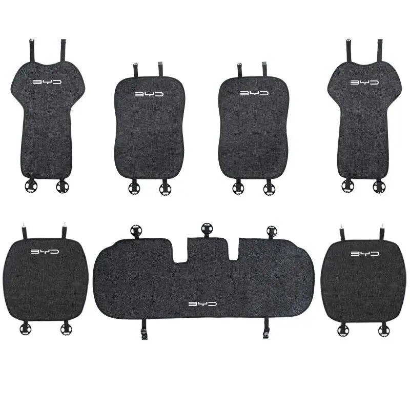 

for BYD Atto 3 Yuan Plus 2022 Accessories Car Seat Covers Car Cushion BYD Linen Cushion Breathable For Summer Universal Gray