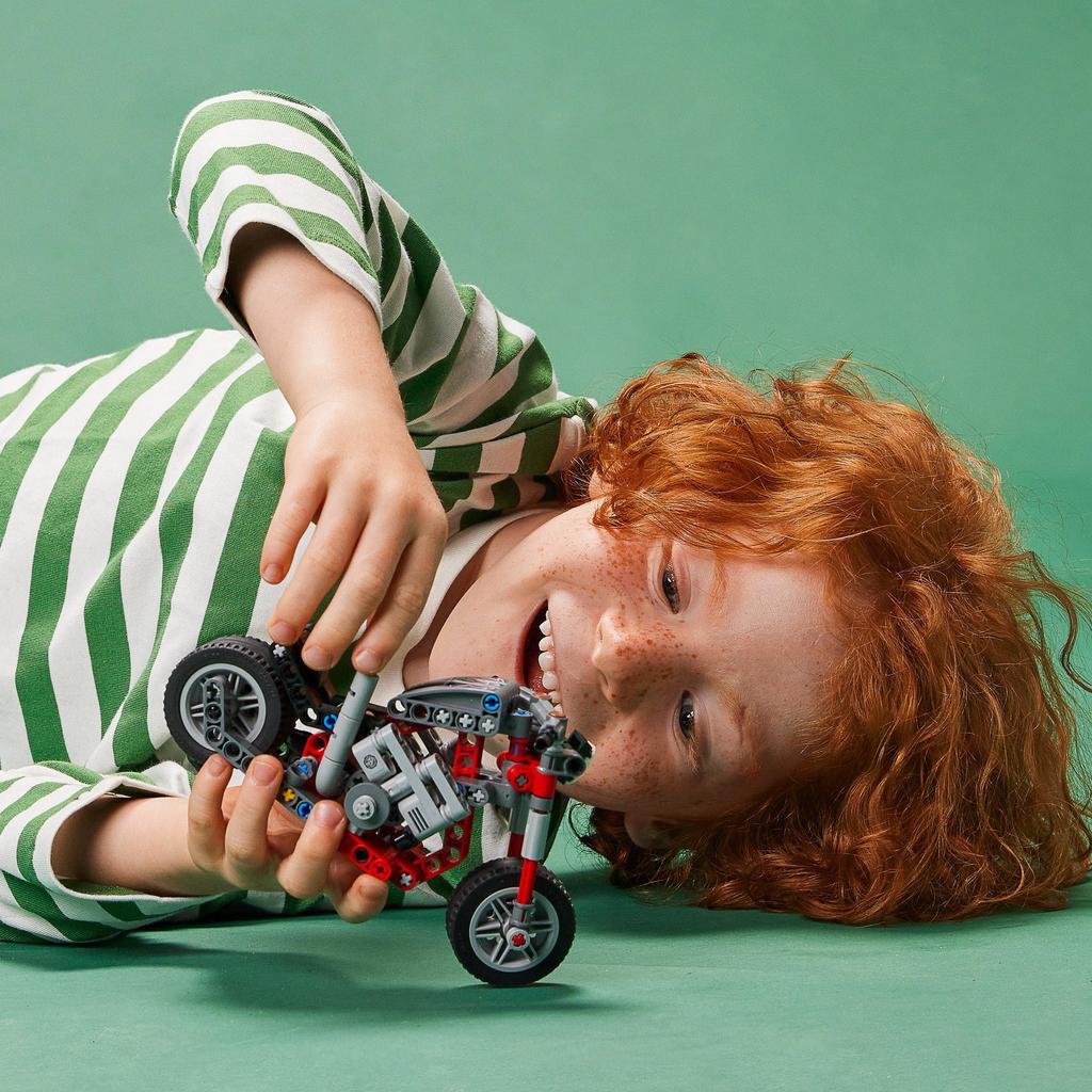 LEGO Technic Motorcycle 42132 Toy Block Současnost Motocykl STEM Vzdělávací chlapci Věk 7+