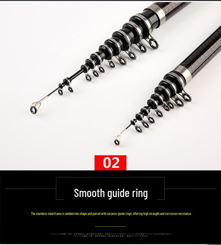 Hero Carbon Fiber Fishing Rod: Dual-Use for Hand-Held & Sea, Sizes 2.7m To 6.3m