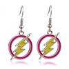 The Flash Logo Barry Allen Drip Oil Dangle Earrings for Women