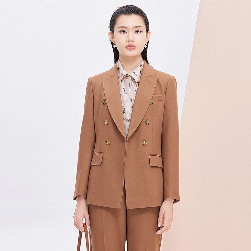 JESSIE Women s Peaked Lapel Commuter Blazer with Metal Buttons XL