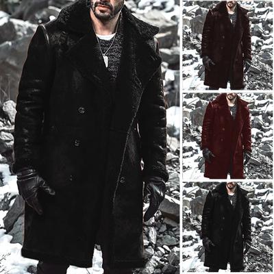 Men's Thermal Jacket Lamb Wool Faux Fur Coat