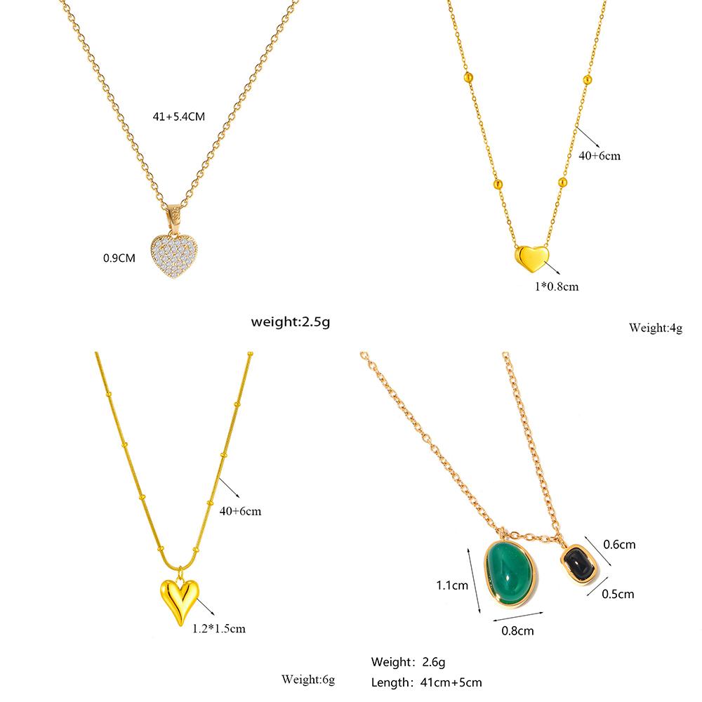 DIEYURO 316L Stainless Steel Simple Heart Love Circular Tassel Necklace Lady Trend Fashion Clavicle Chain Jewelry Glamorous Gift