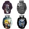 Nightmare Before Christmas 3D Geprint Hoodie Jack Jack Sally Kostuum Stijl