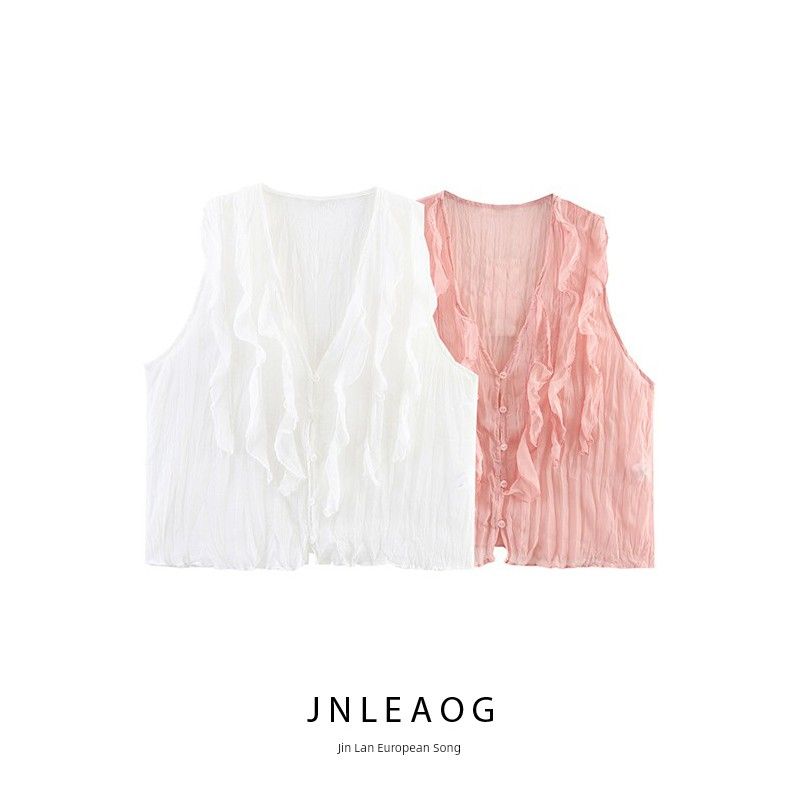 Jnleaog Spring New Arrival Women's Clothing Fashion Wind French Fashion Translucent Decoration Tops 3666154620
