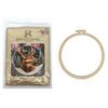 Elk In Forest Stamped Cross Stitch Embroidery Kits with Hoop Cloth Color Thread