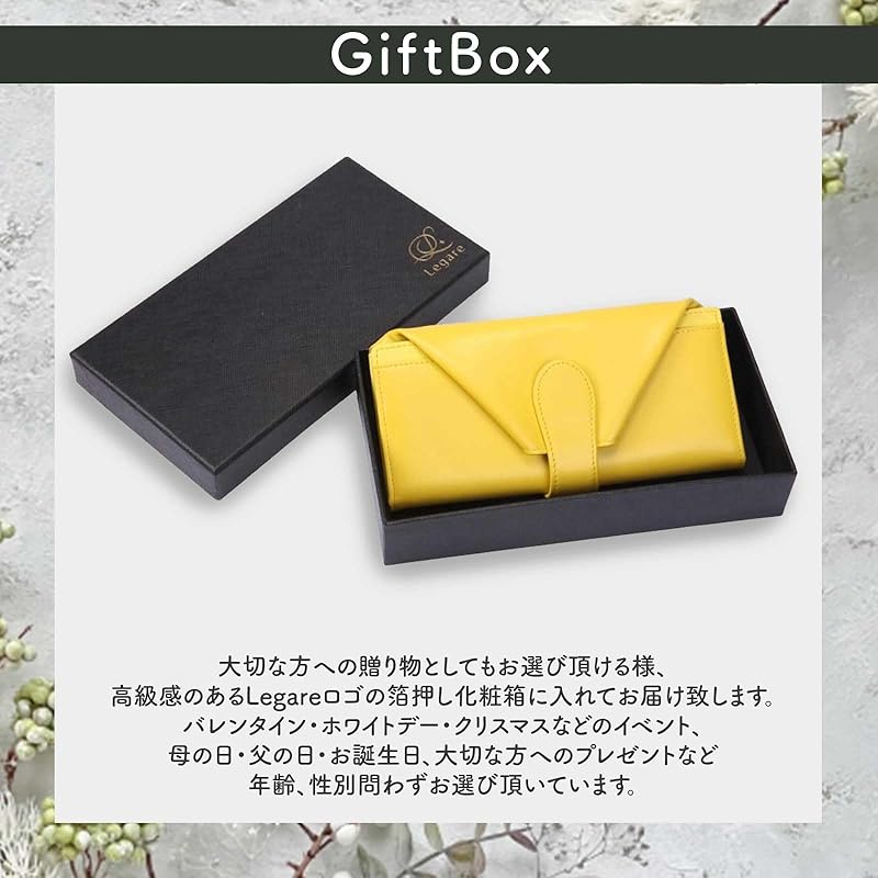 [Legare] [Legale] long wallet ladies large capacity garcon wallet open wide dustpan type coin purse (ivory)