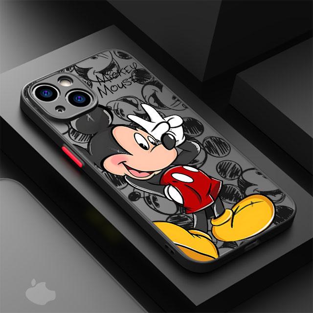 Mickey Minnie Maus Handyhülle für Apple iPhone 15 16 Pro XS Max 13 14 Plus XR SE 7 8 12 11 Pro plus Matt