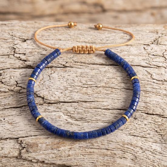 Women Bracelet Adjustable Length Natural Stone Beads Bracelet Bohemia Style Stackable Bracelet Versatile Jewelry Accessory