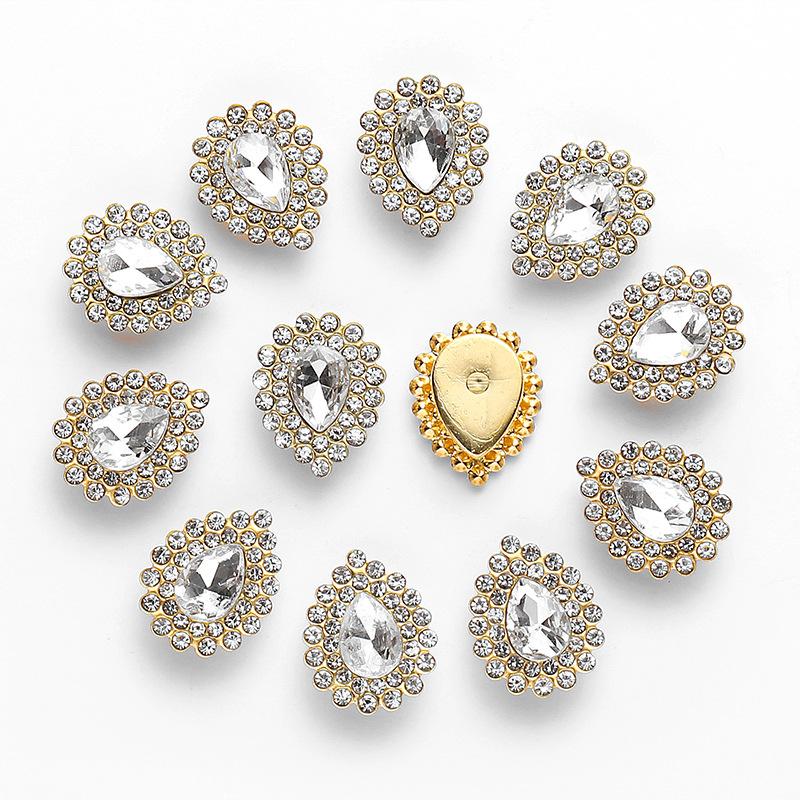 High Quality Crystal Premium Rhinestones for Clothing 7*10MM белый