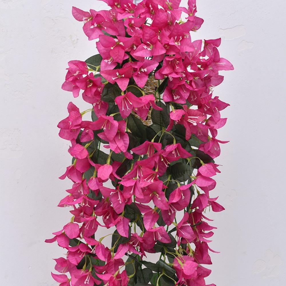 Realistic Faux Bougainvillea Fake Silk UV Resistant Artificial Flowers Plant Long Trailing Summer Decoration Bougainvillea Vines