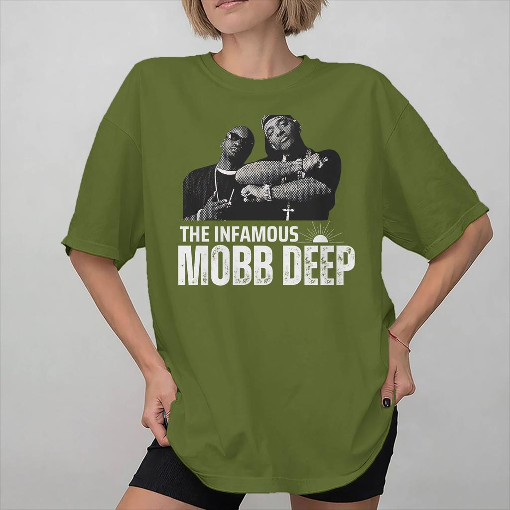Mobb Deep The Infamous Tee Shirt for Unisex Women Graphic Printing T Shirts Cotton Clothes