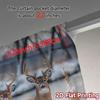 2pcs, 2D FLAT PRINTING Curtains (Without Rod) Winter Stags Popular Contemporary Curtains 100% Polyester Curtains Gifts