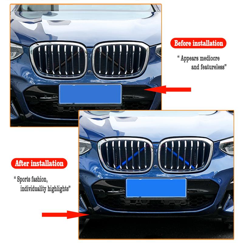 Pro BMW řady 5 6 7 F10 F11 F07 F06 F12 F13 F18 F01 F02 F03 Auto Přední Mřížka V Výztuha Obalové Lišty Sportovní Stylingové Doplňky