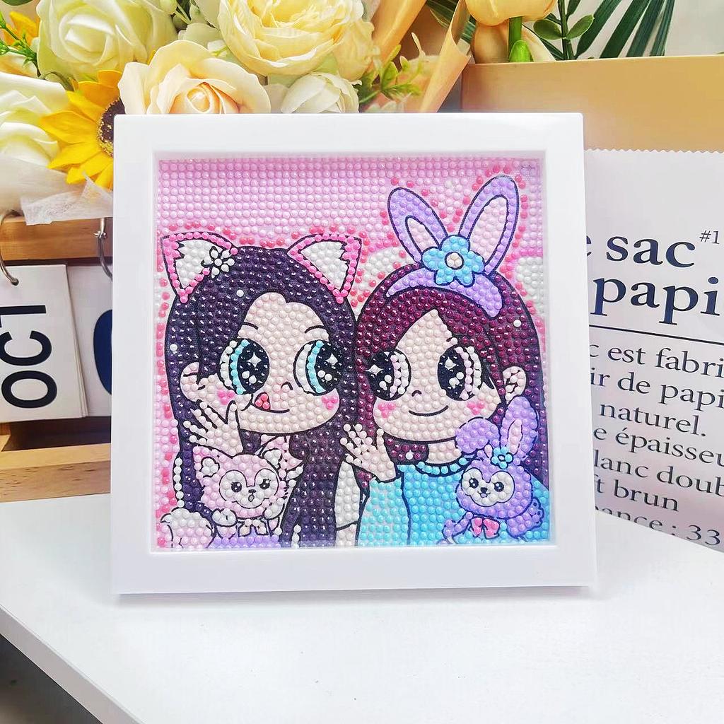 Children'S Diamond Painting Handmade Diy Masonry Painting Cartoon Diamond Sticker Bedroom Living Room Decorative Painting Photo Frame