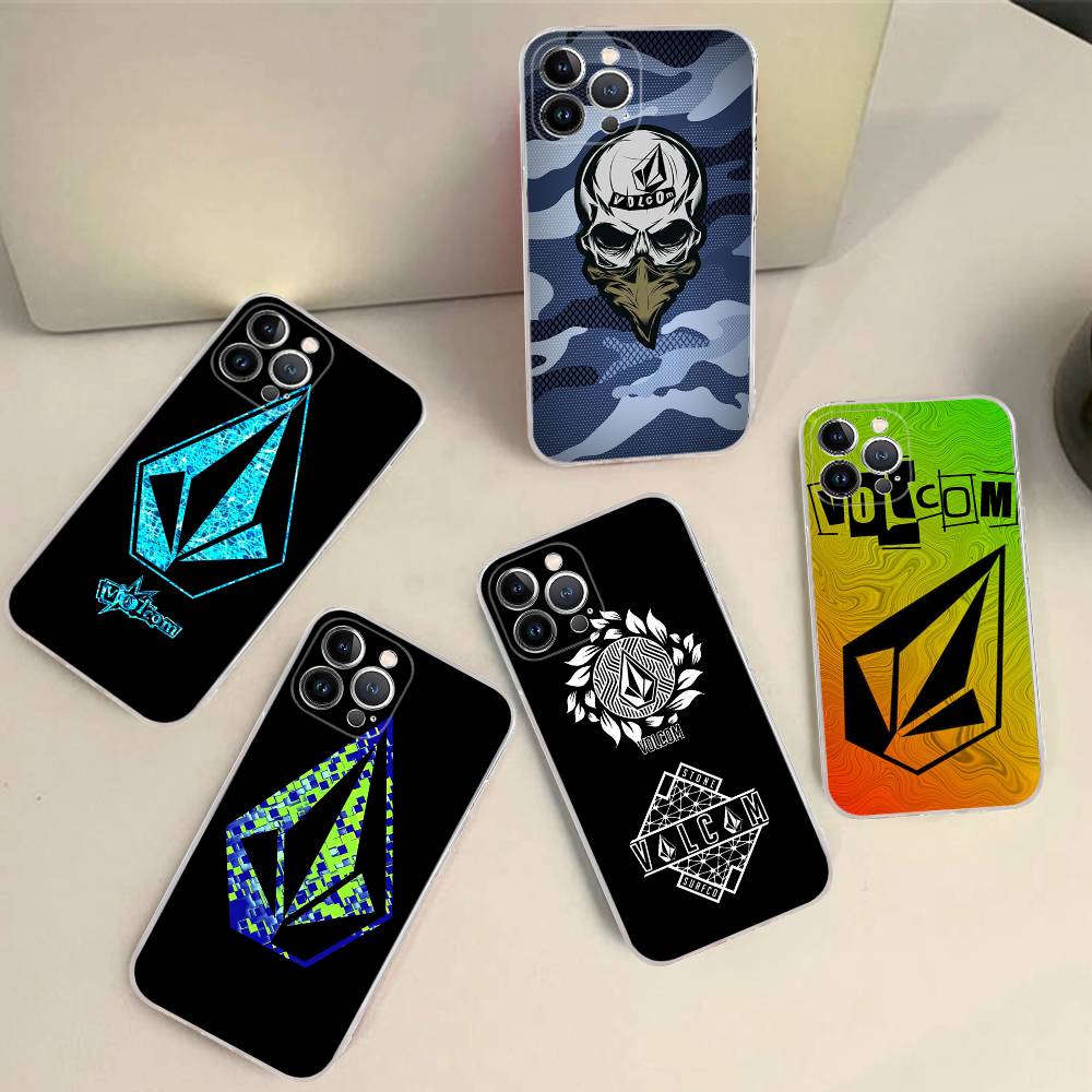 Bekannte Skateboard V-VOLCOMs Marke Passend für IPhone 16 15 Promax Handyhülle IPhone 14 11 12 High End 13 Pro Silikon