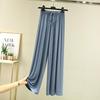 Einfarbig Hohe Taille Frühling Sommer Herbst Gerade Schnürung Dünne Loungehose Elastische Taille Lockere Freizeithose Lässige Yoga-Home-Hose