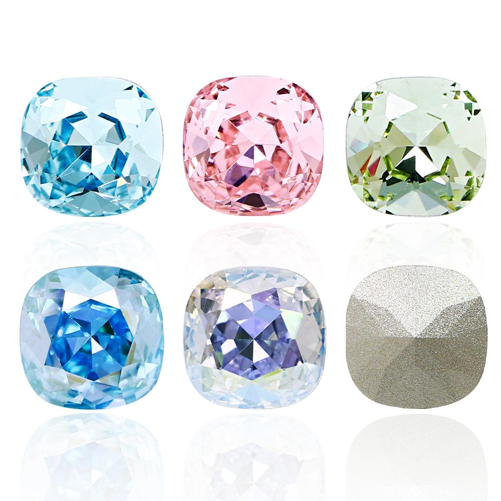 10Pcs Crystal K9 Glass Drill Tip Bottom Drill Fat Square Special-Shaped Nail Drill Clothing Accessories