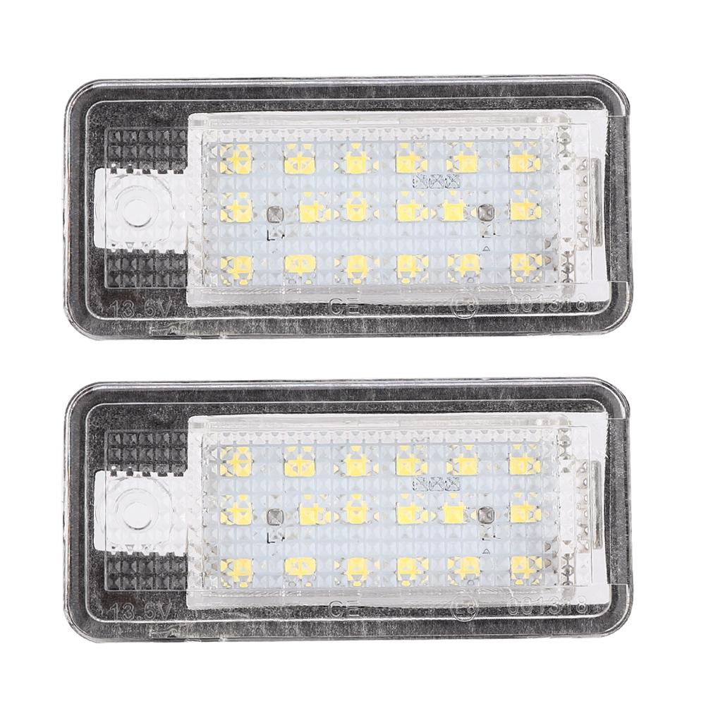 1 Pair LED Rr License Number Plate Lights Lamp Fit for