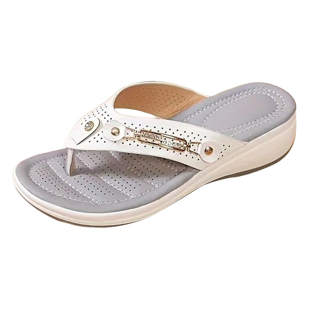 Womens Water Sandals With Hard Soles And Arch Support Wedge Heel Thick Sole Women'S Slippers Women'S Toe SandáLias Femininas