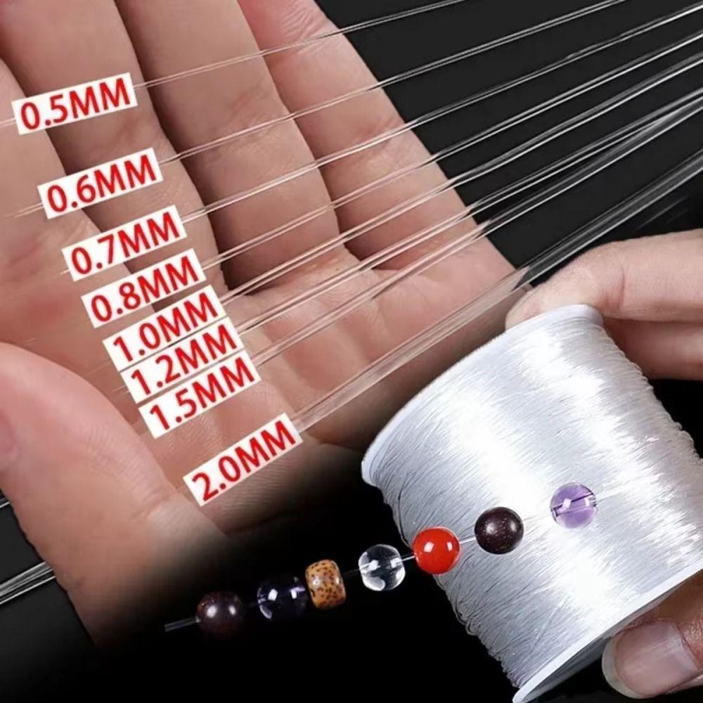 100m Elastisches Kristallgarn 0,4-2mm Elastische Armband Schnur DIY Dehnbare Schnur Linie Armbänder Herstellung