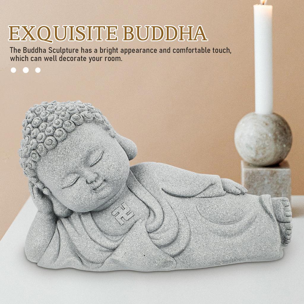 Handcrafted Buddha Statue Decor for Living Room Bedroom Office Garden Aquarium Fish Tank Interior Design Spiritual Peaceful Home