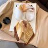 Luxury Silk Square Scarf Women Soft Satin Hairband Neckerchief Hijab Headband Foulard Bag Ribbons Woman Scarves Foulards Femme
