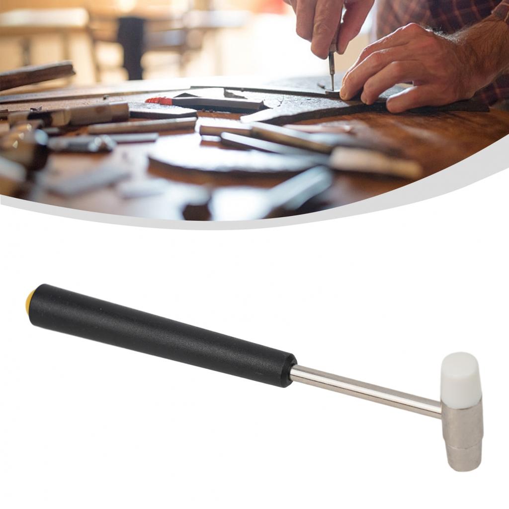 177mm Ein Hammer wie abgebildet Doppelkopf Metall Gummihammer