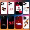 Mick Michael S-Schumacher 47 Telefoonhoesje Voor iPhone 16,15,14,13,12,11,Pro,XS,Max,XR,Plus,SE,Mini Zachte Zwarte Cover