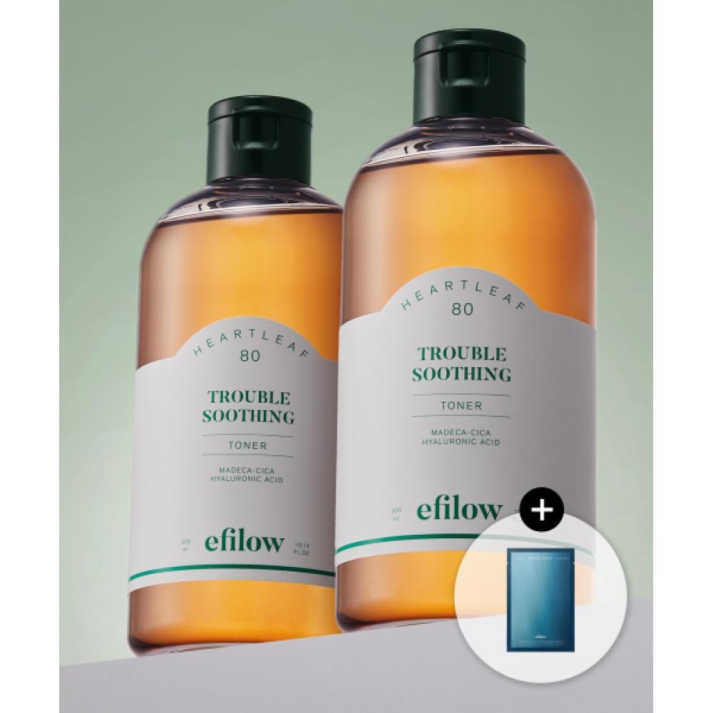 

Efilow [2 Pack] Houttuynia Cordata 80 Hyaluronic Trouble Soothing Mildly Acidic Vegan Toner 300ml NONE