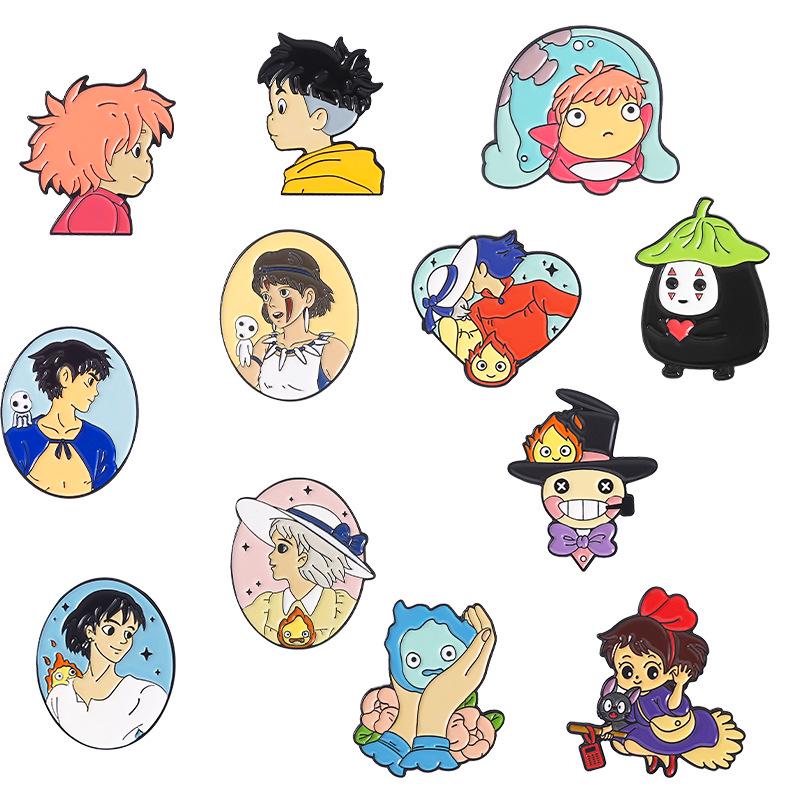 Cute Cartoon Alloy Lapel Pin - Anime Character Decorative Brooch Badge