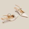 H968-5 New Summer Shoes Women's Skirt Fashionable Versatile Pointed Head Bag Head High Heels Thin Heel Sandals