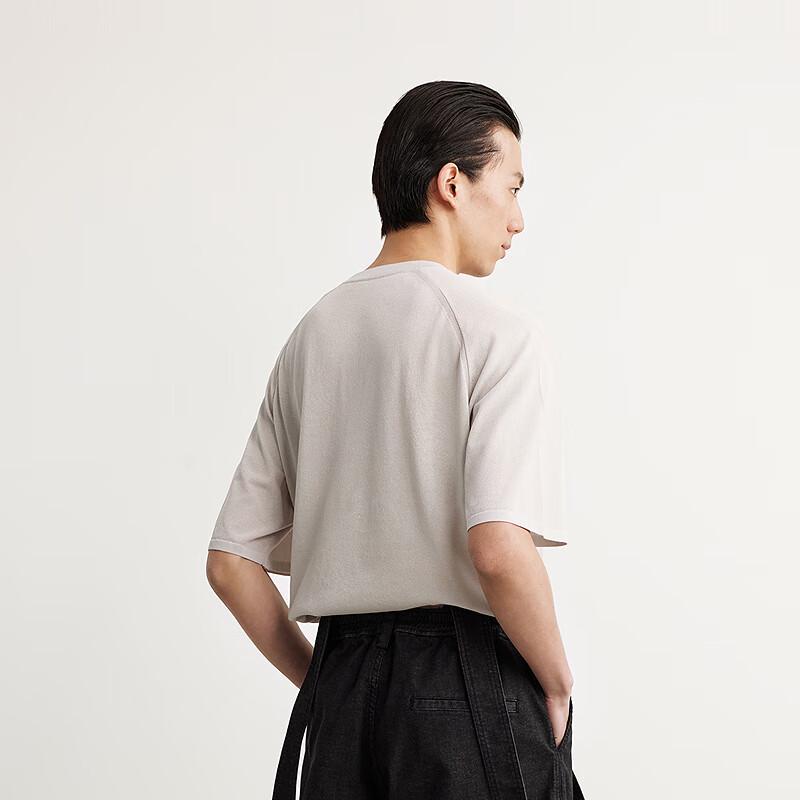 CROQUIS Men's 2025 Summer Short-Sleeve Knit Crew Neck Shirt