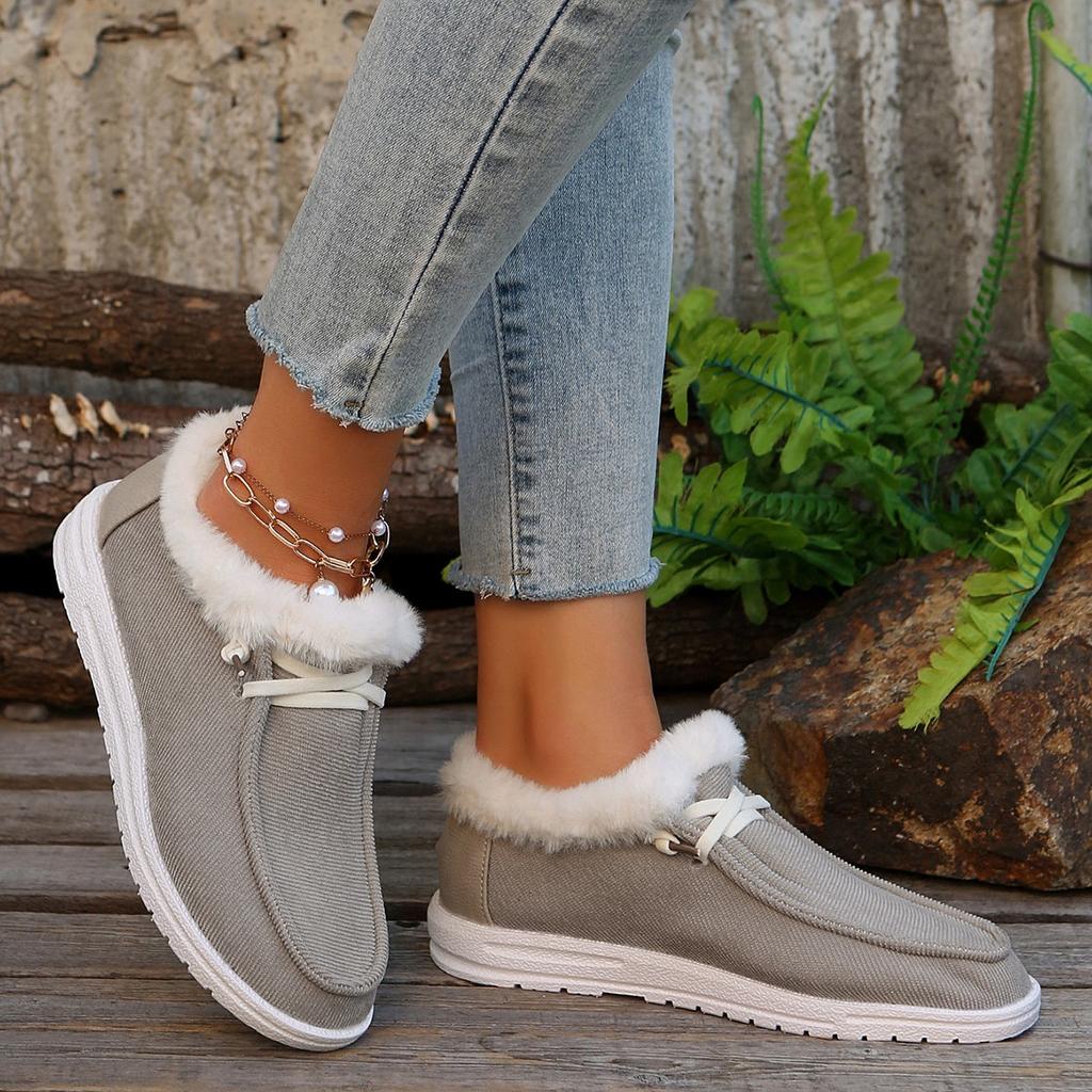 Damenstiefel Winter Neu Dicke Sohle Schneestiefel Damen Plus Samt Verdickt Haarige Baumwollschuhe Damen Lässige Bedruckte Sneaker