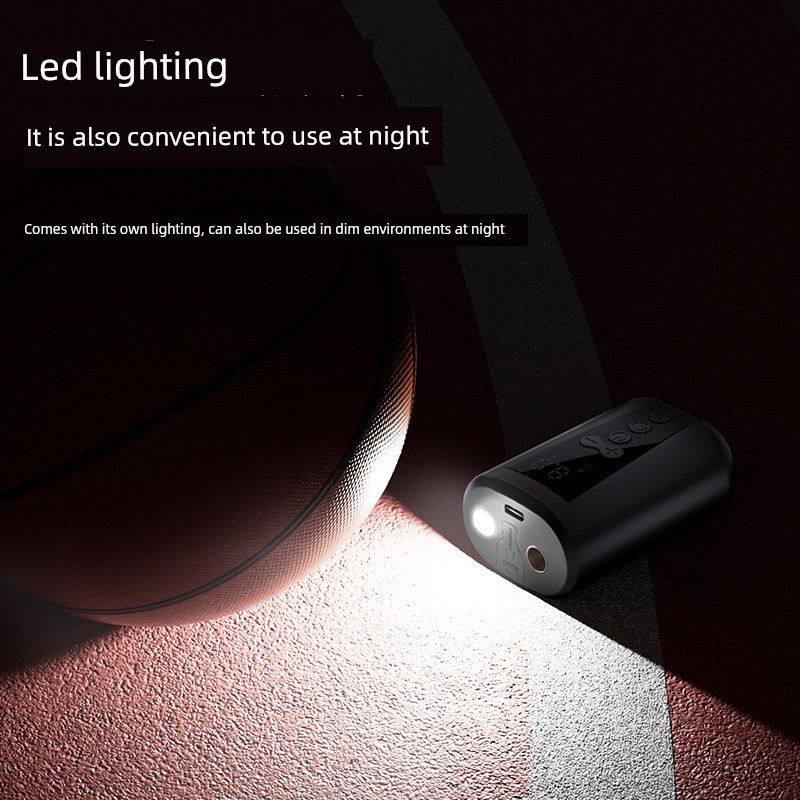 Electric Basketball Air Pump, Electric Ball Inflator, Volleyball and Soccer Ball Inflator, Auto-Stop Inflator for Car Use